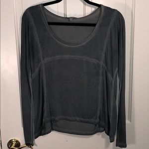 Soft Grey Acid Wash Long Sleeve